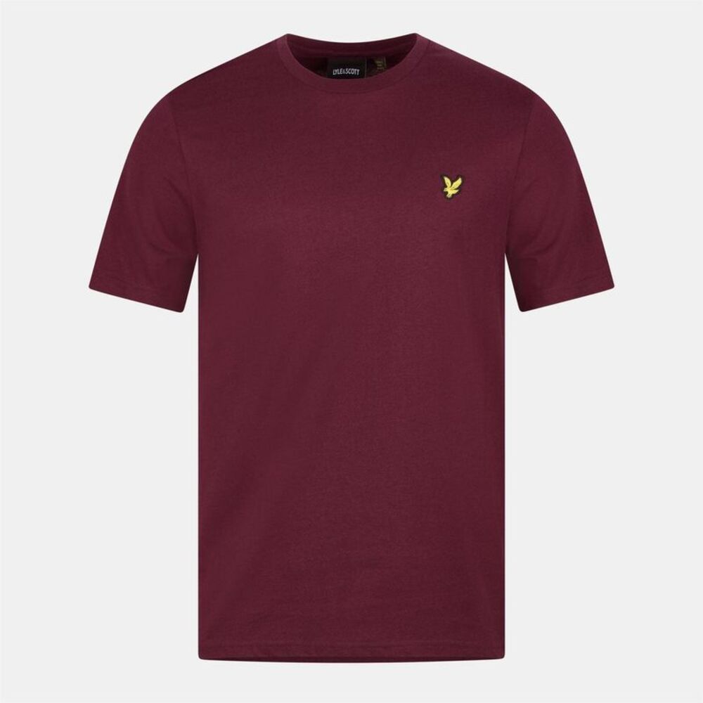 Lyle & Scott Mens Logo Cotton T-Shirt / Burgundy